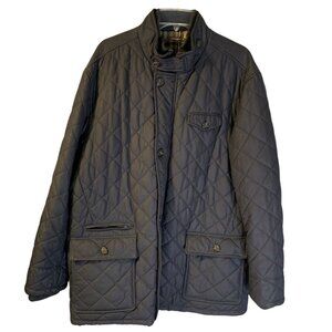 J. McLaughlin Men's Quilted Barn Jacket Size XL Black 100% Nylon Gorpcore Chores